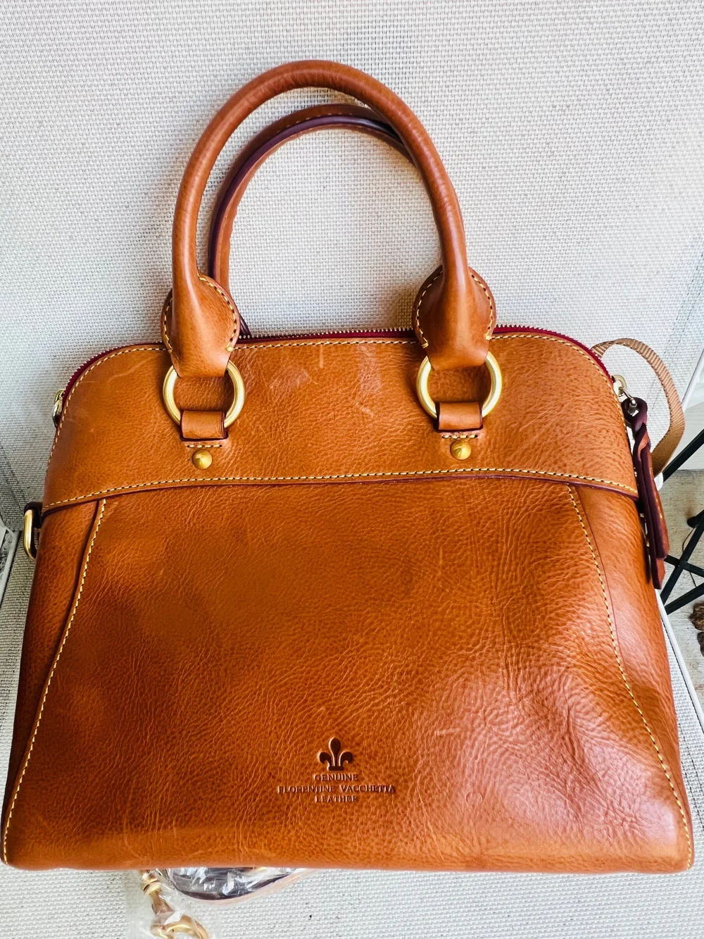 NWT Dooney & Bourke Florentine Cameron Leather Satchel (458$ Retail)